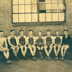 Photograph of the Kingsport Press Basketball Team in 1929.